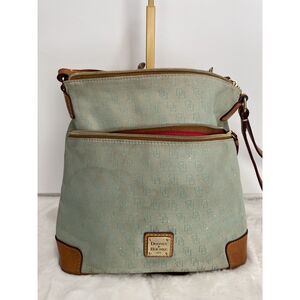 Dooney and Bourke DB Signature Green Crossbody Adjustable Bag Pre-Owned